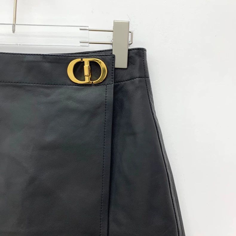 Dior christian dior black lambskin casual skirt-dmc Size US 38 / EU 54 - 3 Thumbnail