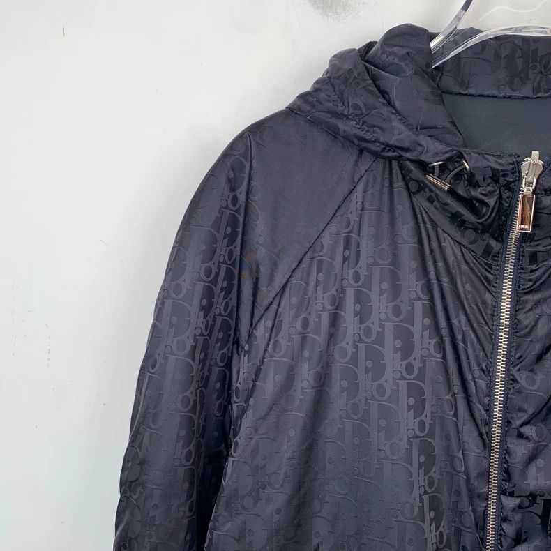 Dior dior navy logo pattern reversible zip jacket-dmc Size M / US 6-8 / IT 42-44 - 3 Thumbnail