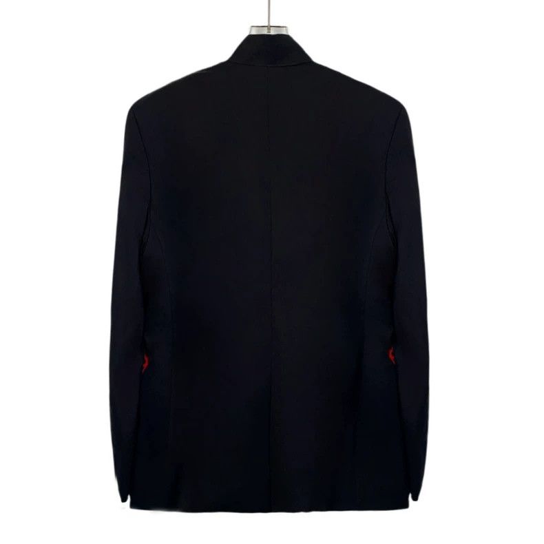 Dior black geometric wool blazer with collar-dmc Size US L / EU 52-54 / 3 - 2 Thumbnail