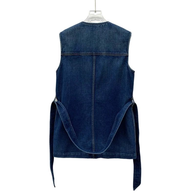 Gucci navy denim sleeveless dress with belt-dmc Size US 31 - 2 Thumbnail