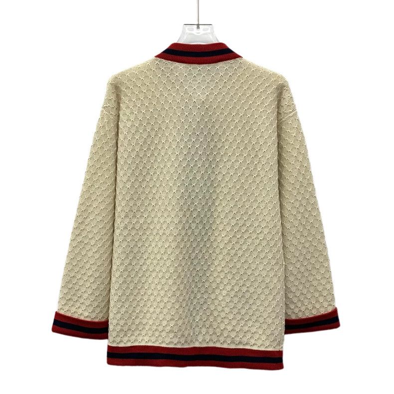 Gucci beige striped bow tie knit cardigan-dmc Size US XS / EU 42 / 0 - 2 Thumbnail