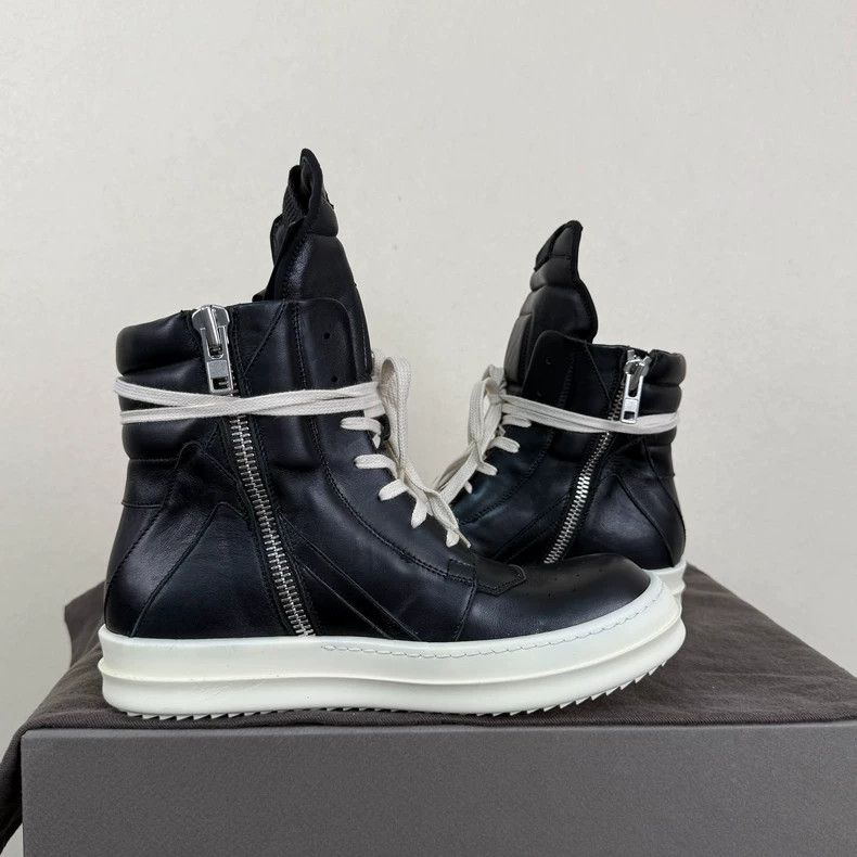 Rick Owens rick owens black high-top sneakers-dmc Size US 5.5 / EU 38 - 4 Thumbnail