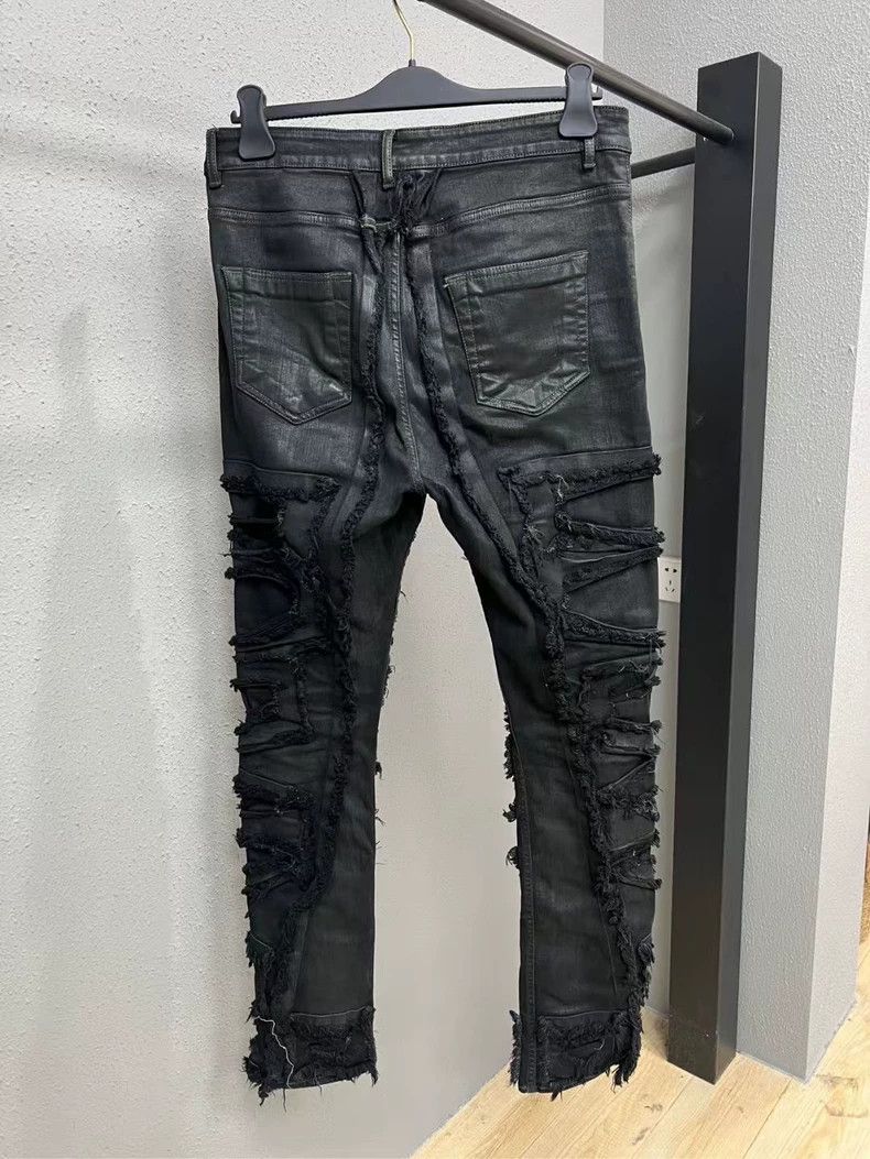 Rick Owens rick owens black distressed denim pants-dmc Size US 31 - 2 Thumbnail