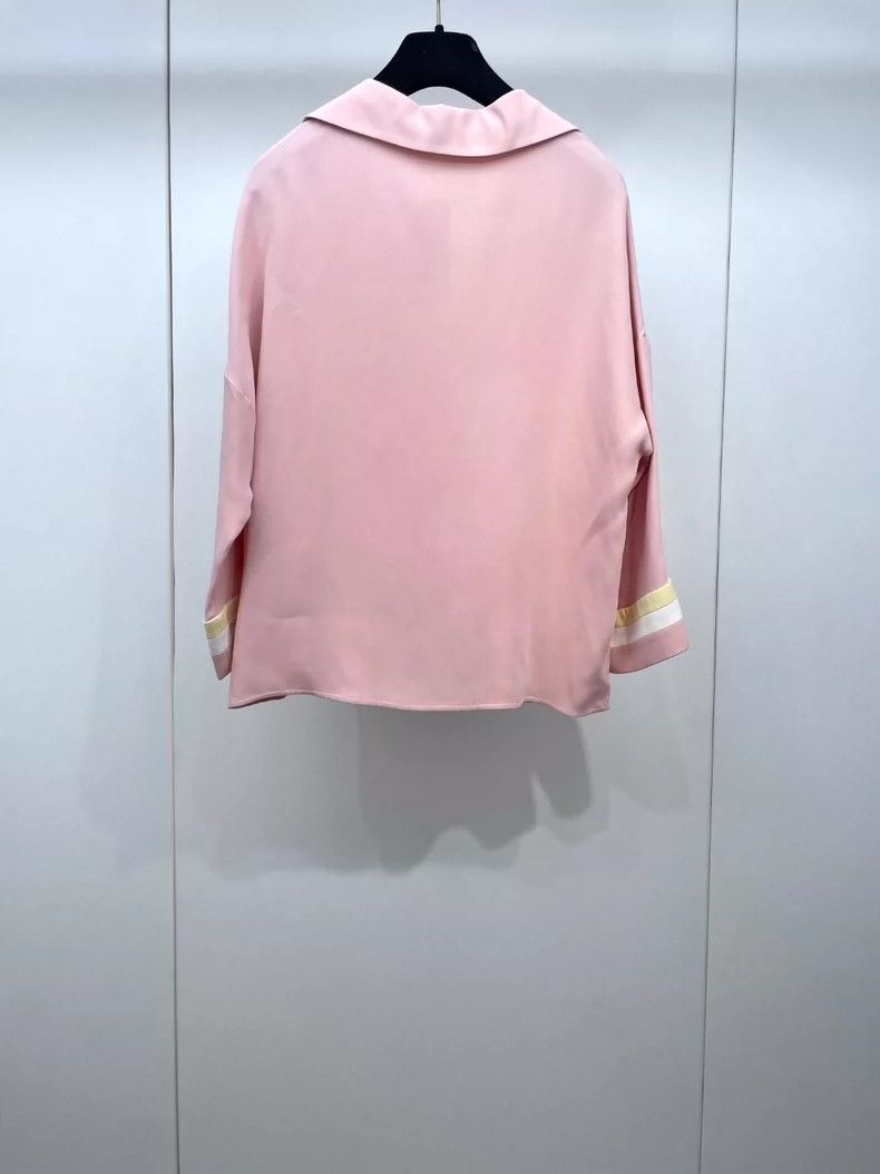 Loro Piana Loro Piana Color-Block Silk Blouse-dmc Size US M / EU 48-50 / 2 - 2 Thumbnail