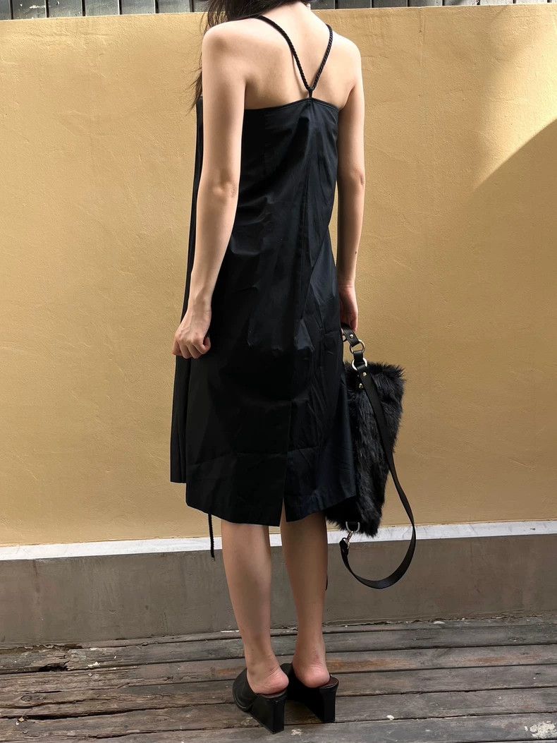 Yohji Yamamoto black pleated cotton dress or strapless skirt-dmc Size US 34 / EU 50 - 2 Thumbnail
