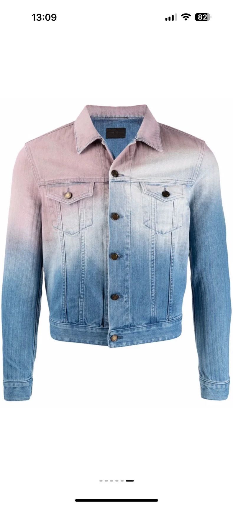 Saint Laurent Paris saint laurent denim jacket in gradient color-dmc Size US XL / EU 56 / 4 - 7 Thumbnail