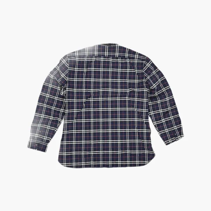 Burberry Burberry Navy Plaid Long Sleeve Shirt for Men Size US XXL / EU 58 / 5 - 3 Thumbnail