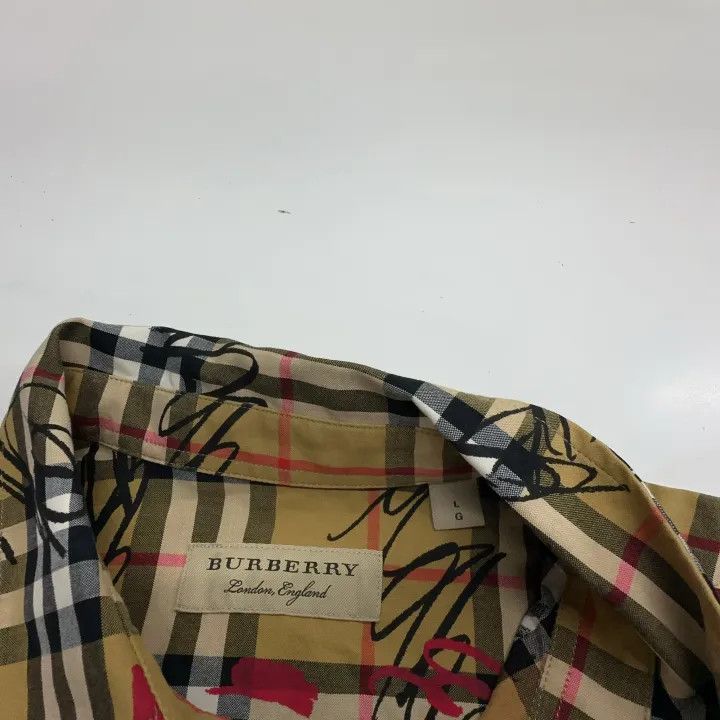 Burberry Burberry Classic Plaid Graffiti Long Sleeve Shirt Size US L / EU 52-54 / 3 - 5 Thumbnail