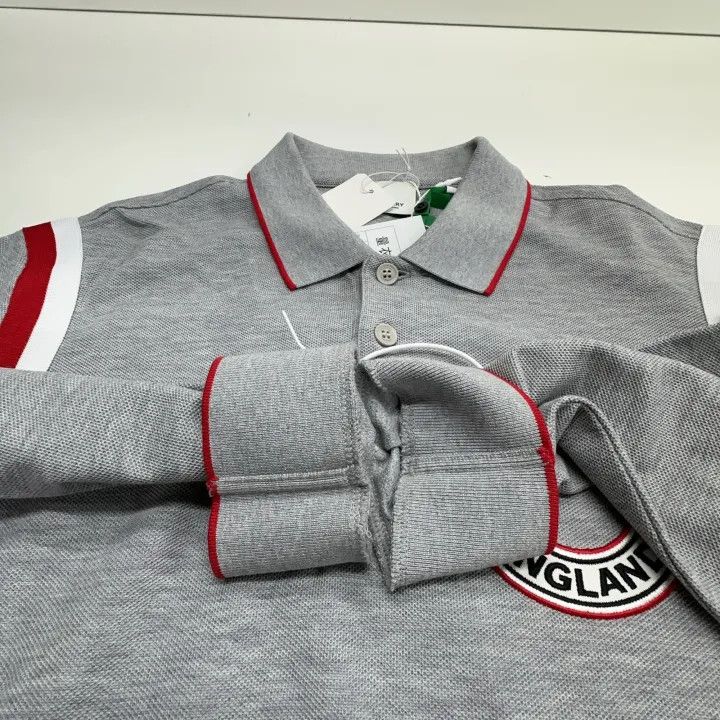 Burberry Burberry Logo Pattern Embroidered Cotton Polo Shirt Size US M / EU 48-50 / 2 - 7 Thumbnail