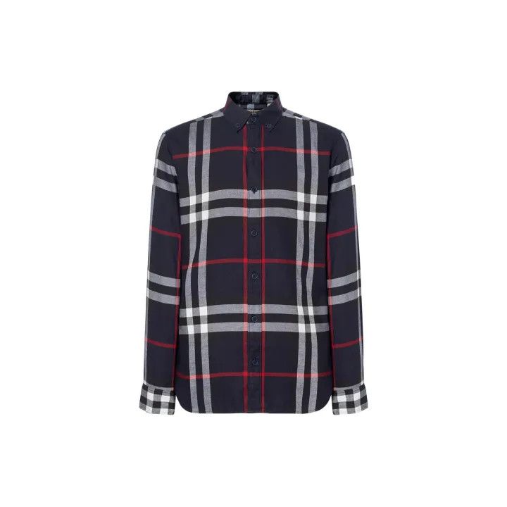 Burberry Burberry Blue Plaid Button-Up Long Sleeve Shirt Size US S / EU 44-46 / 1 - 2 Thumbnail