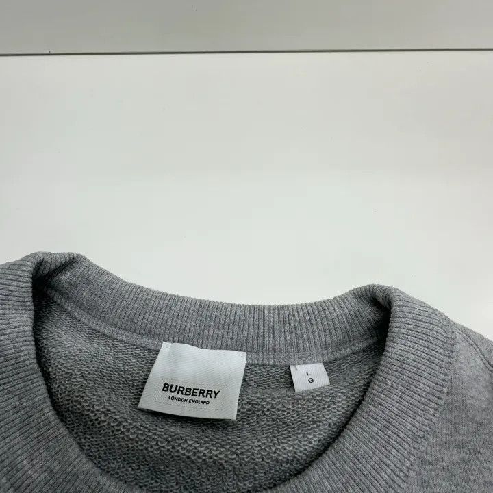 Burberry Burberry Gray Logo Long Sleeve Sweatshirt Size US L / EU 52-54 / 3 - 4 Thumbnail