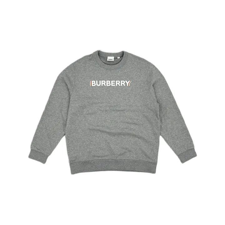 Burberry Burberry Gray Logo Long Sleeve Sweatshirt Size US L / EU 52-54 / 3 - 2 Thumbnail