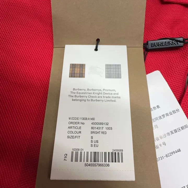 Burberry Burberry Red Cotton Short Sleeve Polo Size US S / EU 44-46 / 1 - 4 Thumbnail