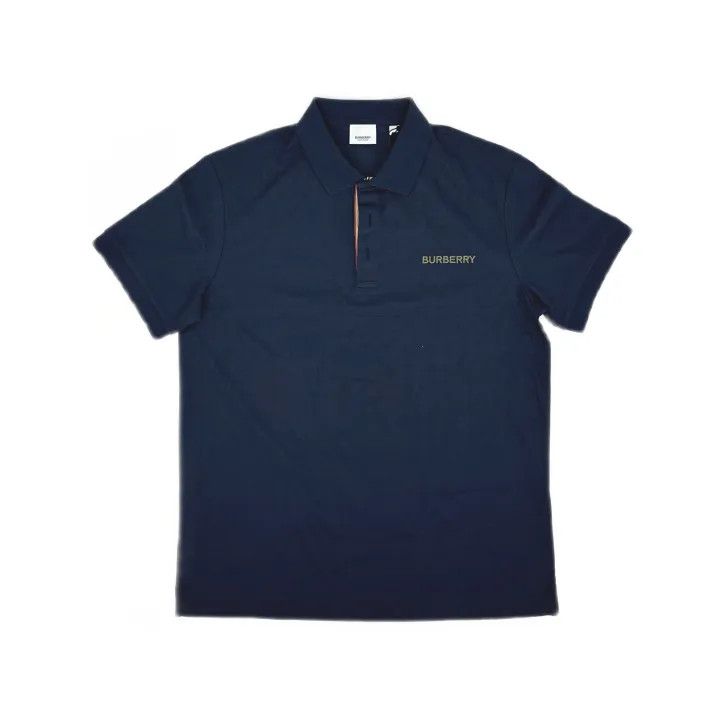 Burberry Burberry Navy Blue Embroidered Logo Polo Shirt Size US L / EU 52-54 / 3 - 2 Thumbnail