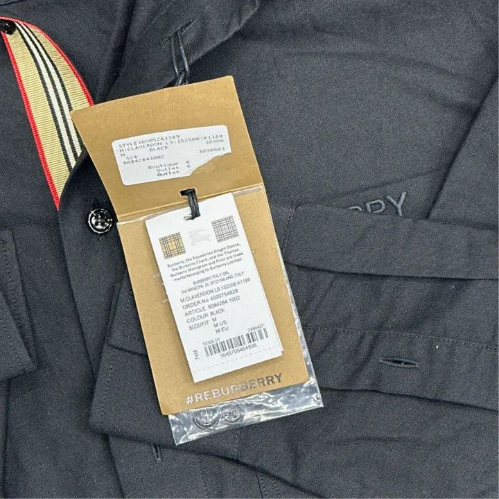 Burberry Burberry Black Logo Long Sleeve Shirt Size US M / EU 48-50 / 2 - 3 Thumbnail