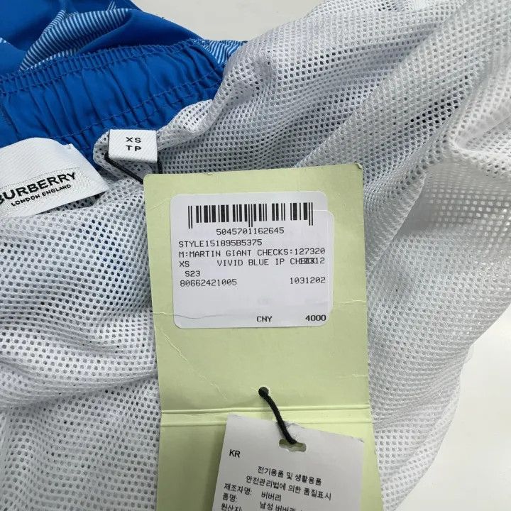 Burberry Burberry SS23 Blue Check Drawstring Casual Shorts Size US 26 / EU 42 - 4 Thumbnail