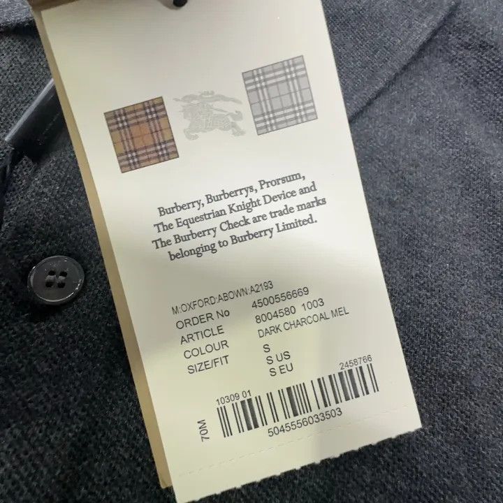 Burberry Burberry Mens Grey Polo Shirt Size US S / EU 44-46 / 1 - 11 Thumbnail