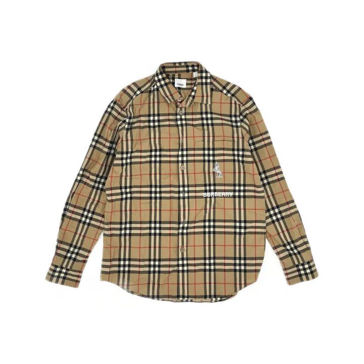 Burberry Burberry Classic Zebra Embroidered Check Shirt Size US L / EU 52-54 / 3 - 2 Thumbnail