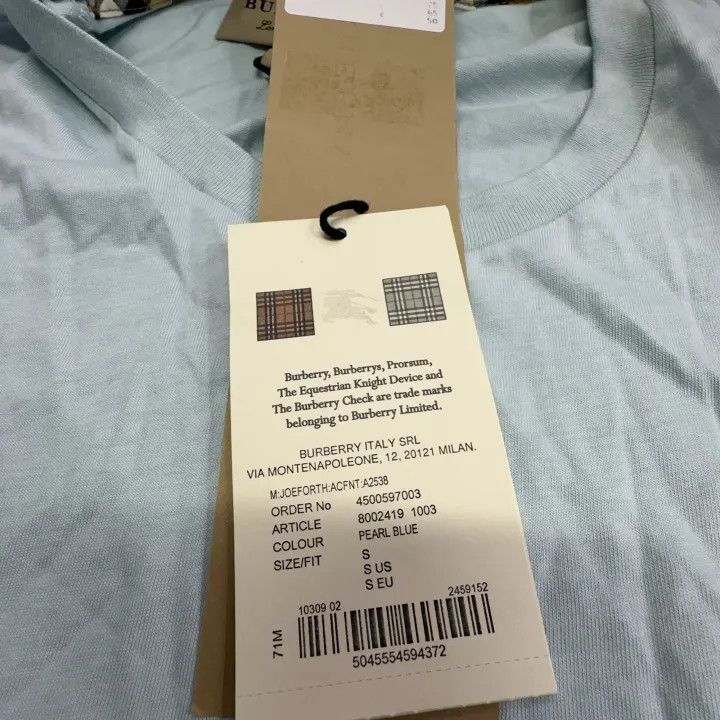 Burberry Burberry Logo Embroidered Casual T-Shirt for Men Size US S / EU 44-46 / 1 - 11 Thumbnail