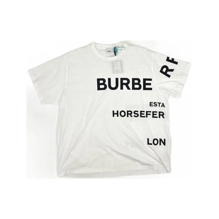 Burberry Burberry Horseferry Oversized White T-Shirt Size US XXL / EU 58 / 5 - 2 Thumbnail