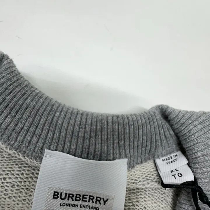 Burberry Burberry Gray Embroidered Long Sleeve Sweatshirt Size US XL / EU 56 / 4 - 11 Thumbnail