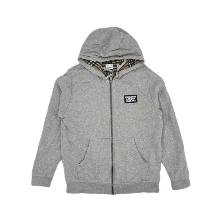 Burberry Burberry Gray Logo Hoodie for Casual Wear Size US M / EU 48-50 / 2 - 2 Thumbnail
