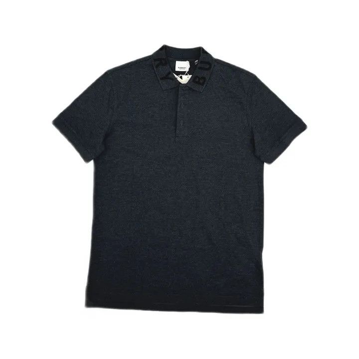Burberry Burberry SS23 Gray Logo Short Sleeve Polo Size US M / EU 48-50 / 2 - 2 Thumbnail