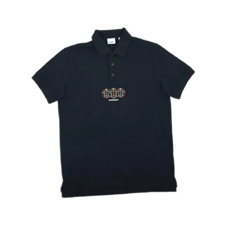 Burberry Burberry Black Polo Shirt with Embroidered Design Size US M / EU 48-50 / 2 - 2 Thumbnail