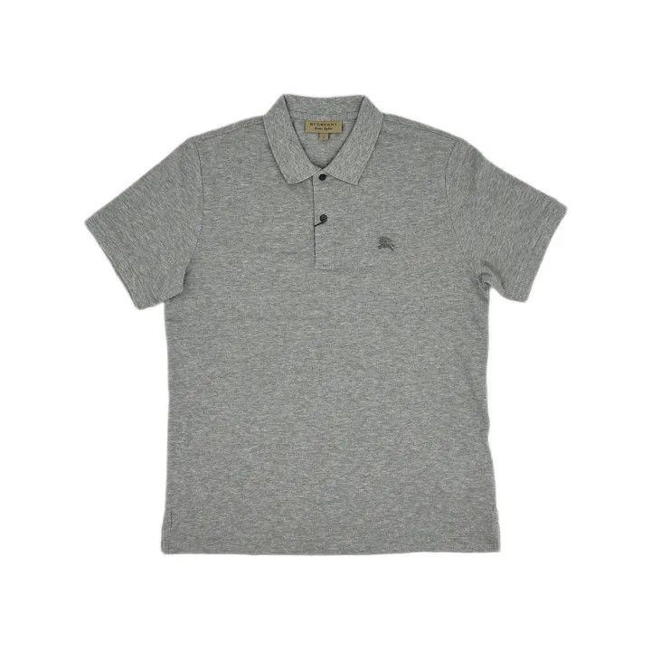 Burberry Burberry Gray Logo Embroidered Short Sleeve Polo Size US L / EU 52-54 / 3 - 2 Thumbnail