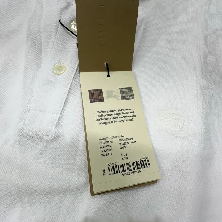 Burberry Burberry Solid Color Short Sleeve Polo Shirt Size US L / EU 52-54 / 3 - 5 Thumbnail
