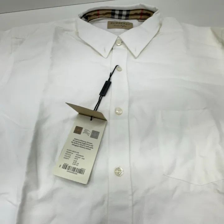 Burberry Burberry White Long Sleeve Button-Up Shirt Size US XL / EU 56 / 4 - 8 Thumbnail