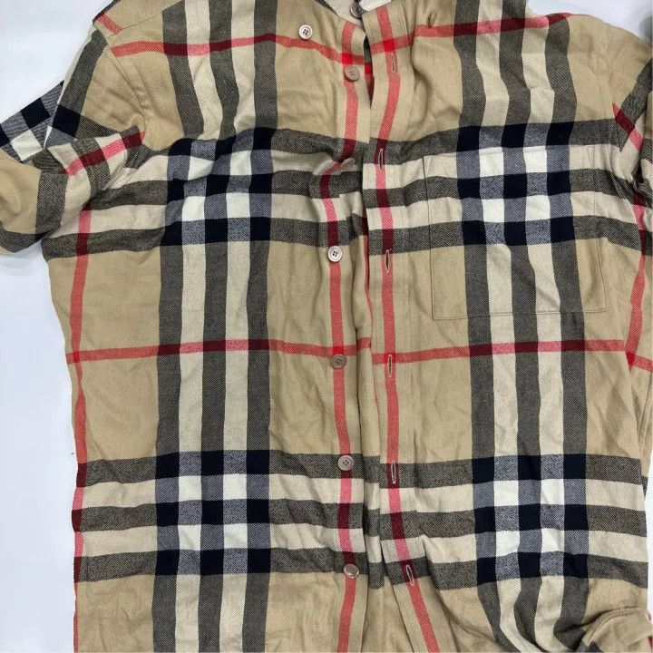 Burberry Burberry Beige Check Long Sleeve Shirt for Men Size US M / EU 48-50 / 2 - 6 Thumbnail