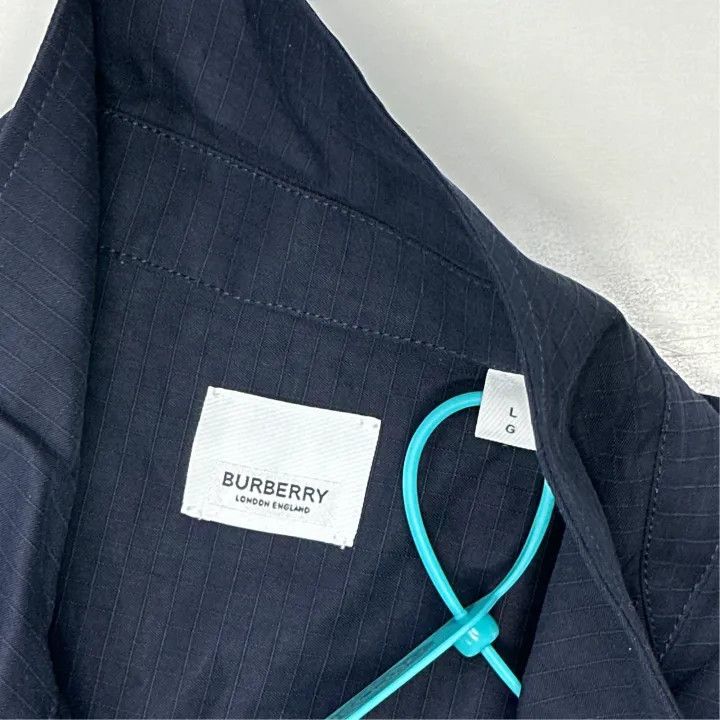 Burberry Burberry Navy Zip Pocket Shirt Size US L / EU 52-54 / 3 - 2 Thumbnail