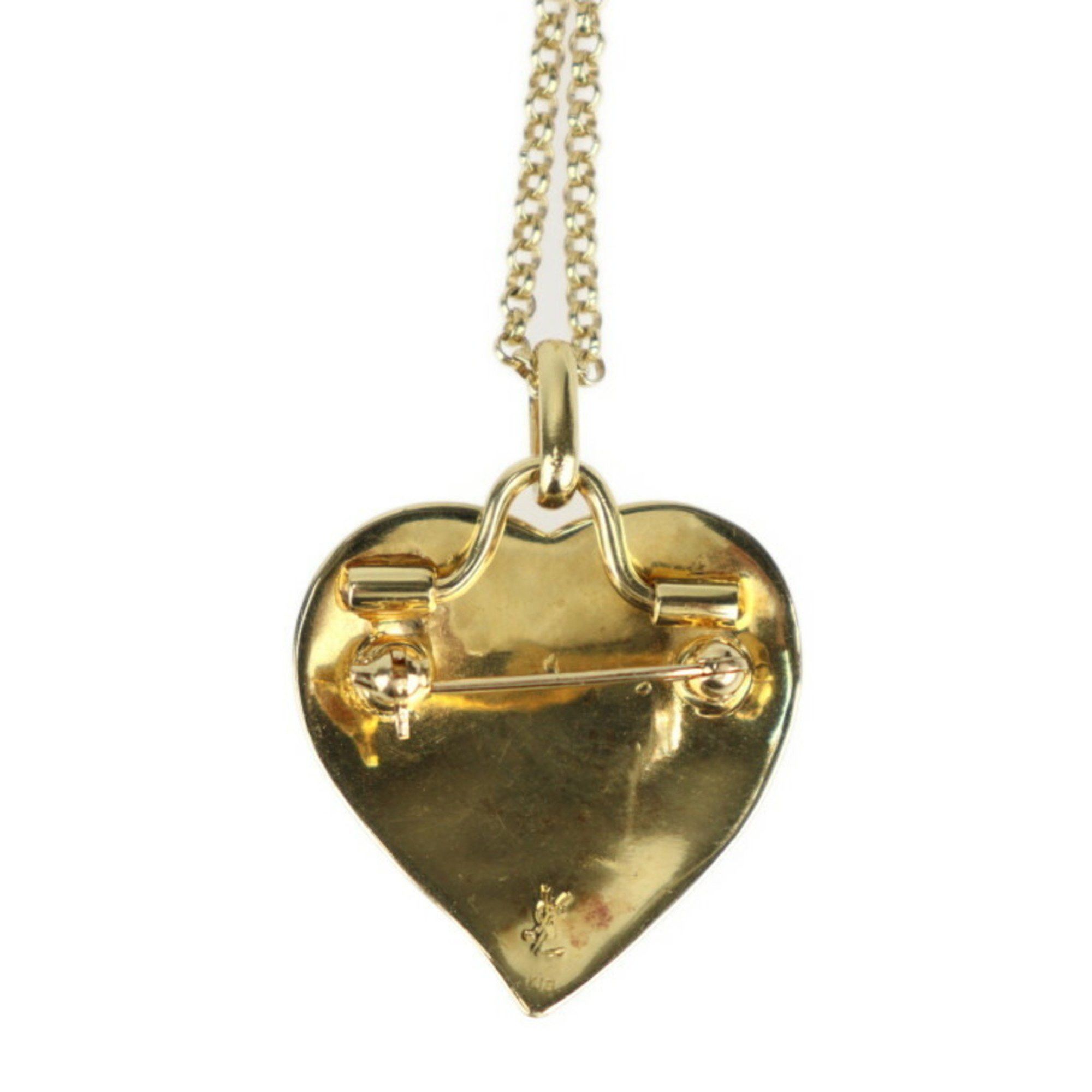 Yves Saint Laurent Saint Laurent Heart motif necklace Size ONE SIZE - 4 Thumbnail