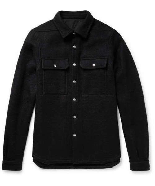 AW18 Boiled wool overshirt