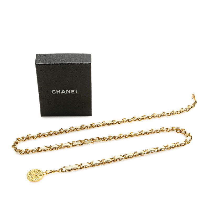 Chanel Chanel Chanel Coco Mark Leather Belt Metal Other Size ONE SIZE - 5 Thumbnail