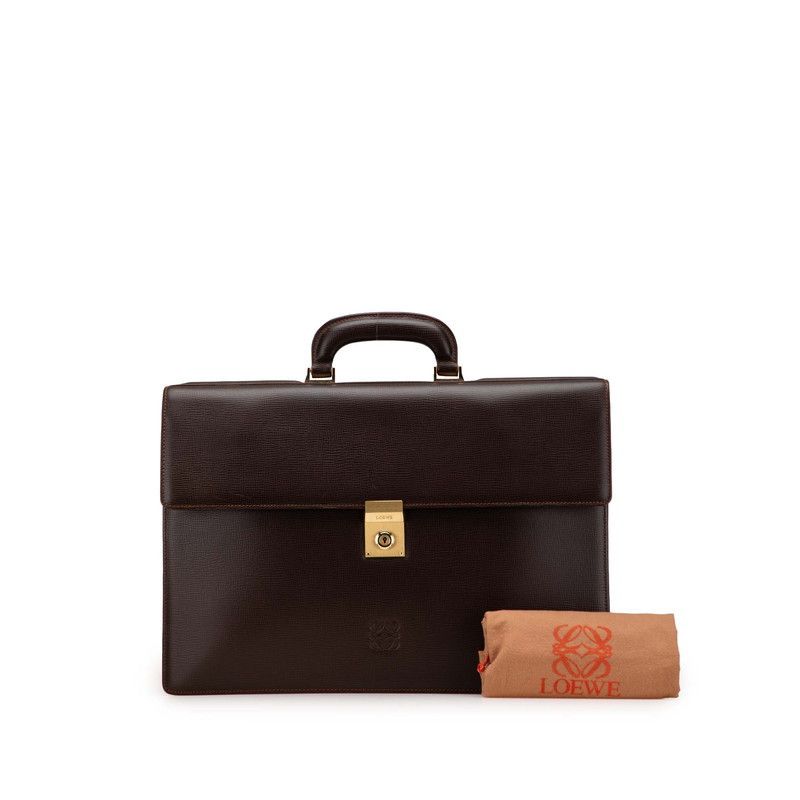 Loewe Loewe Loewe Anagram Leather Briefcase Leather Business Bag DUTY FREE for USA Size ONE SIZE - 13 Thumbnail