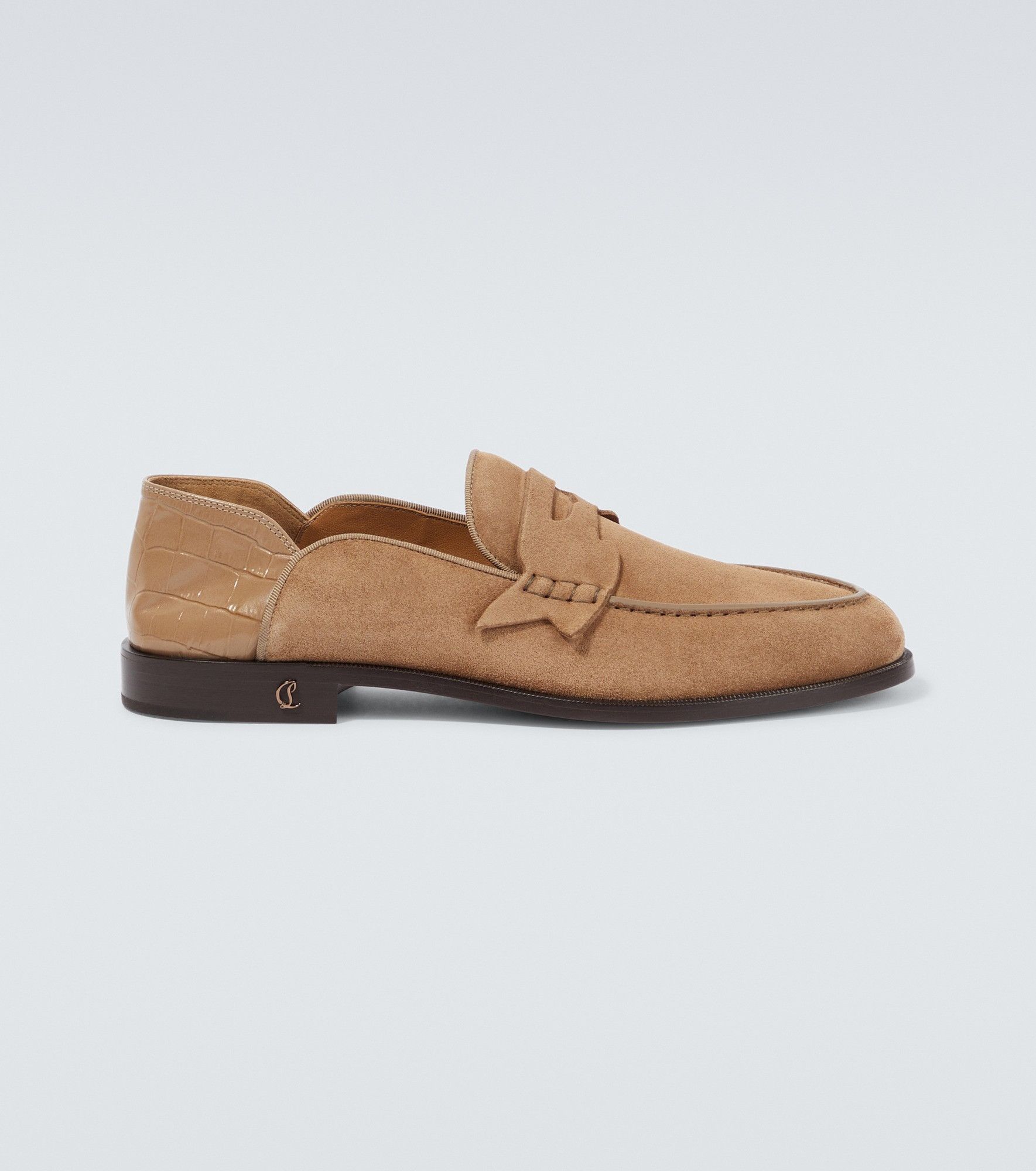 Christian Louboutin penny no back suede loafers Size US 7 / EU 40 - 2 Thumbnail