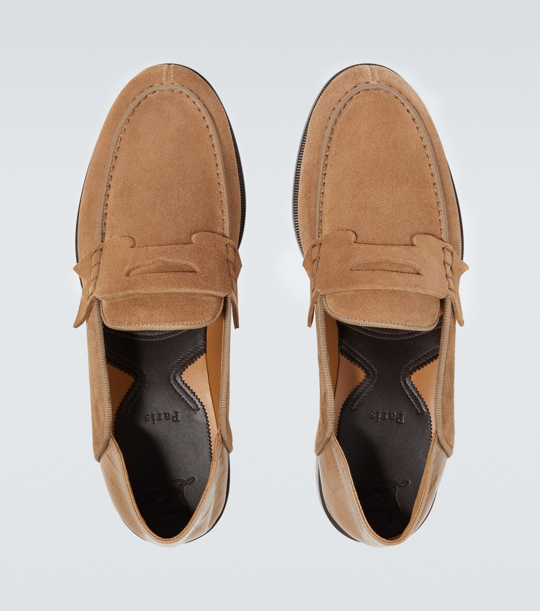 Christian Louboutin penny no back suede loafers Size US 7 / EU 40 - 4 Thumbnail