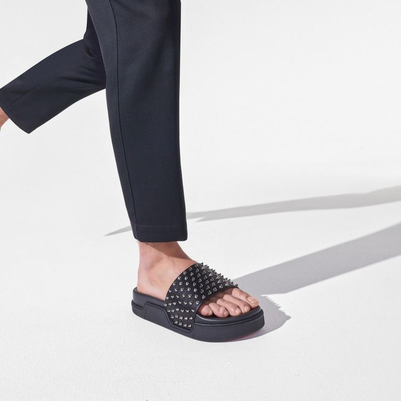 Christian Louboutin pool fun flat black Size US 6 / EU 39 - 3 Thumbnail