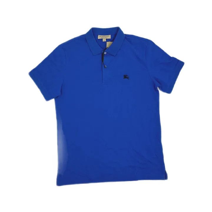 Burberry Burberry Blue Logo Embroidered Short Sleeve Polo Size US M / EU 48-50 / 2 - 2 Thumbnail