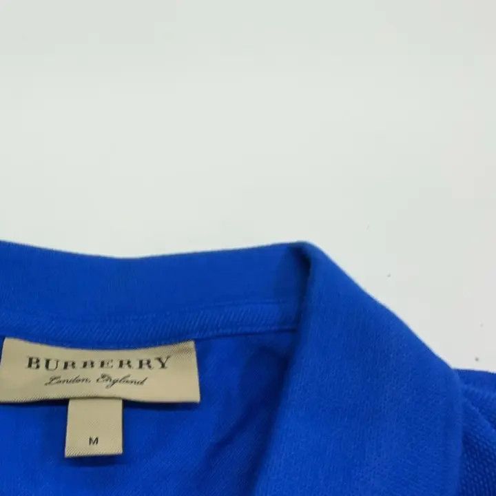 Burberry Burberry Blue Logo Embroidered Short Sleeve Polo Size US M / EU 48-50 / 2 - 9 Thumbnail