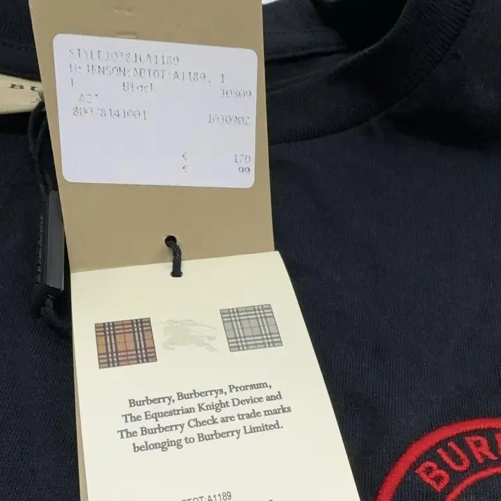 Burberry Burberry Black Logo T-Shirt for Men and Women Size US L / EU 52-54 / 3 - 7 Thumbnail