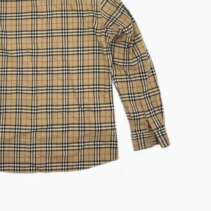 Burberry Burberry Beige Plaid Long Sleeve Shirt Size US L / EU 52-54 / 3 - 6 Thumbnail