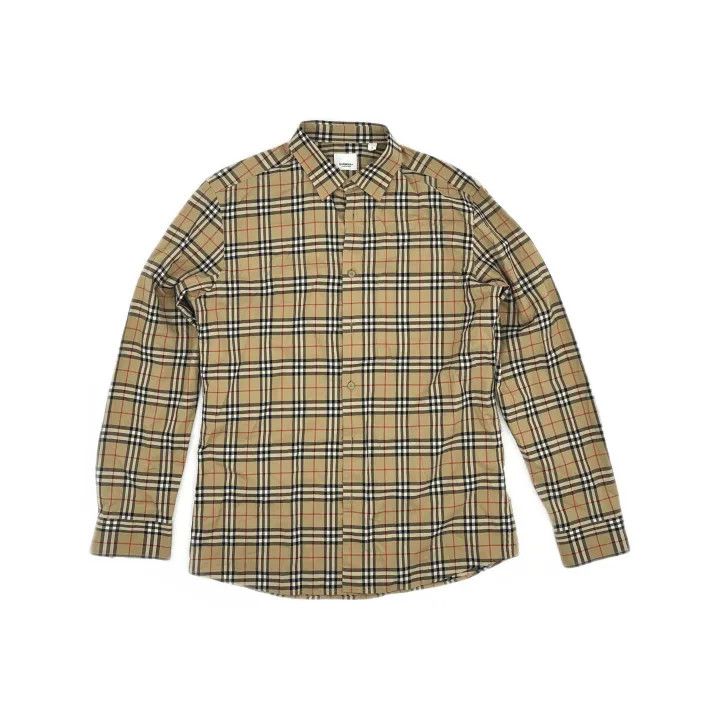 Burberry Burberry Beige Plaid Long Sleeve Shirt Size US L / EU 52-54 / 3 - 2 Thumbnail