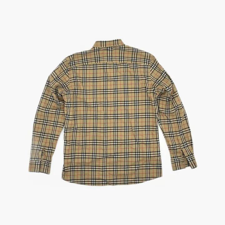 Burberry Burberry Beige Plaid Long Sleeve Shirt Size US L / EU 52-54 / 3 - 3 Thumbnail