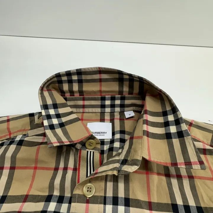 Burberry Burberry Vintage Check Cuffed Cotton Shirt Size US M / EU 48-50 / 2 - 6 Thumbnail