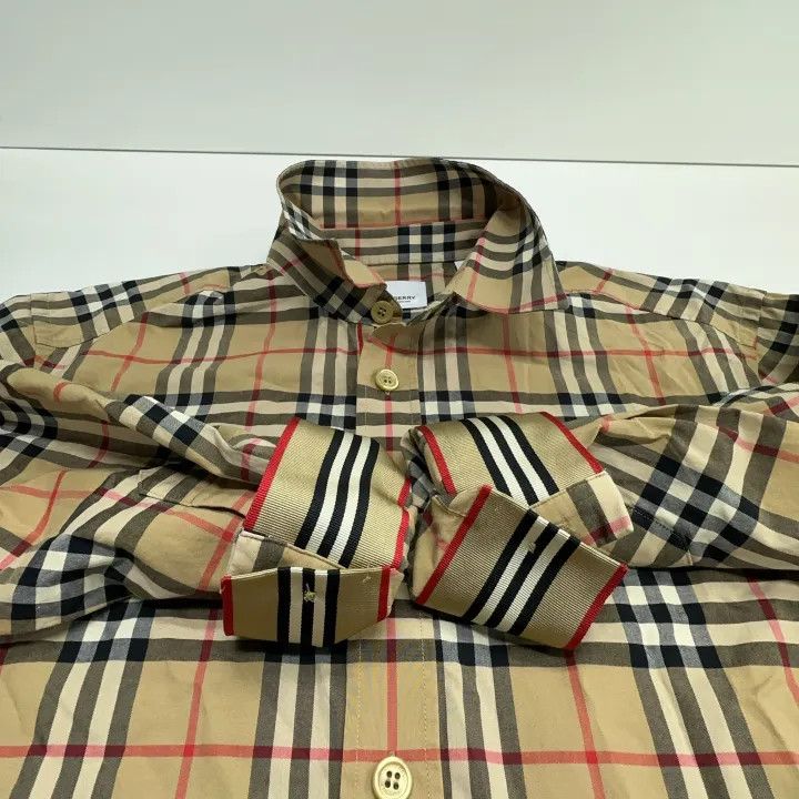 Burberry Burberry Vintage Check Cuffed Cotton Shirt Size US M / EU 48-50 / 2 - 8 Thumbnail