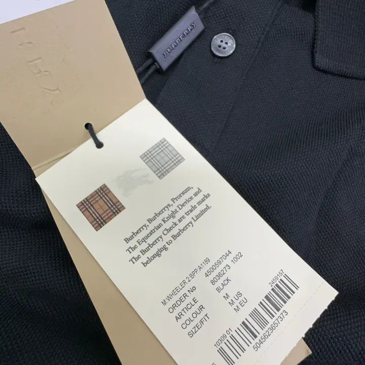 Burberry Burberry Black Short Sleeve Polo Shirt Size US M / EU 48-50 / 2 - 11 Thumbnail