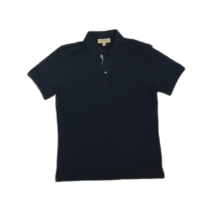 Burberry Burberry Black Embroidered Logo Polo Shirt Size US M / EU 48-50 / 2 - 2 Thumbnail